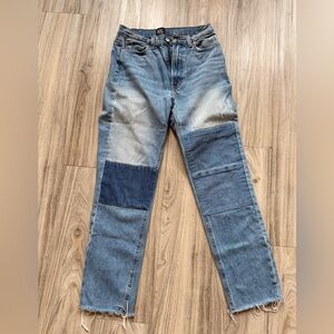 BDG Women's Two-Tone Blue Straight Leg Jeans